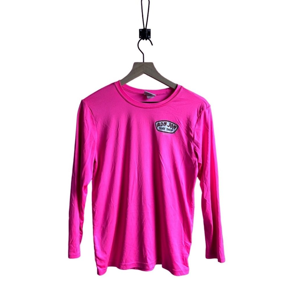 Ron Jon Vintage Girl's XL Hot Pink Long Sleeve Rash Guard Surf Shop Barbie Girl